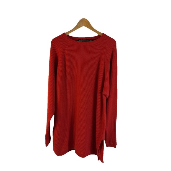 WILLIAM KASPER Sweaters - 100% Red Cashmere TUNIC Sweater William Kasper California Womens LG Randell Roy